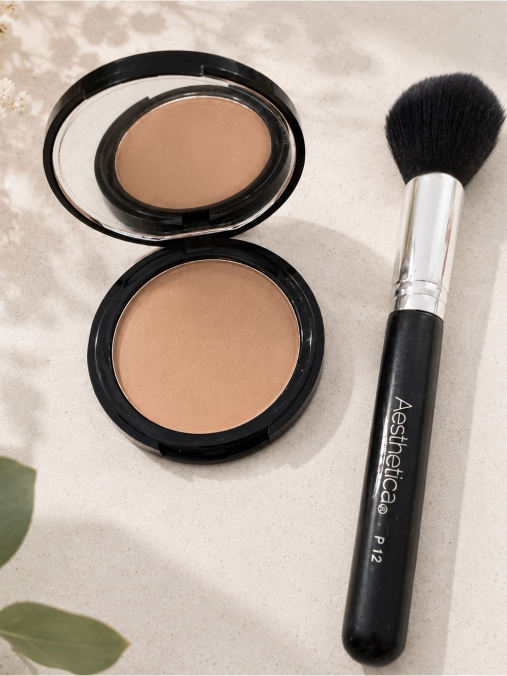 Aesthetica Sunset Bronzer + P12 Powder Brush Bundle | New Bronzer NWOB